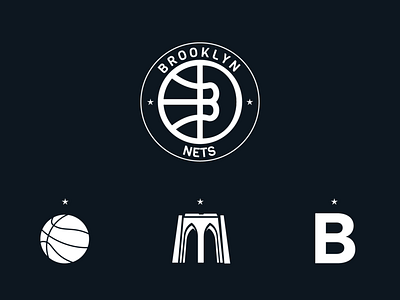 Brooklyn Nets Logo adobe illustrator adobe photoshop black and white branding brooklyn brooklyn nets design graphic design icon illustration logo logotype design media logo nba new york city poster team logo type typography vector