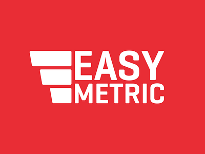 Easy-Metric's Logo adobe illustrator adobe photoshop brandidentity branding design graphic graphic design logo logotype design media logo metric metrics red type typography vector visualidentity webdesign