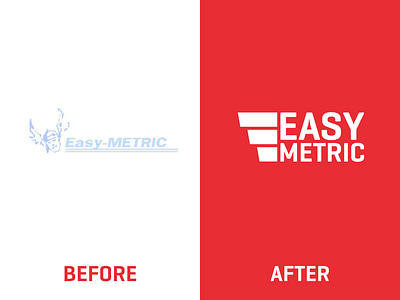 Easy-Metric's Logo #2 adobe illustrator adobe photoshop brandidentity branding design graphic design icon illustration logo logotype design media logo metric red red and blue type type art typogaphy typography vector webdesign