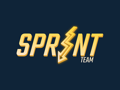 Team Sprint's logo branding creation design art designer designer type designer logo designfeed drawing flash freelance graphic graphicdesigner illustration inspiration lightning logotype design minimalist sprint team yellow