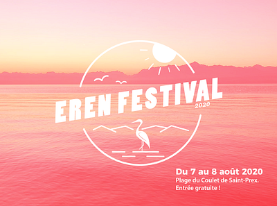ErenFestival bird branding festival festival logo heron logo suisse summer