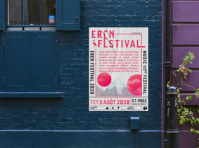 ErenFestival's poster ! v3 bird blue festival graphicdesign heron illustration multicolors music poster