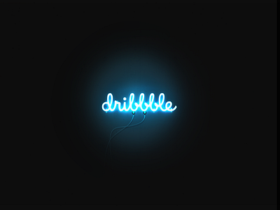 Neon Dribbble dribbble logo