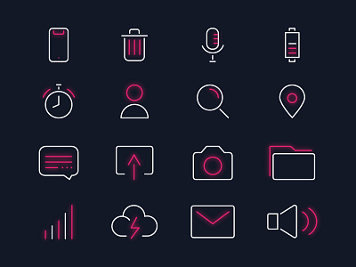 Mob apps set of icons app branding dribbbleshot flatdesign icon icon design icon pack icon set iconography logodesigner minimal mobile ux vector