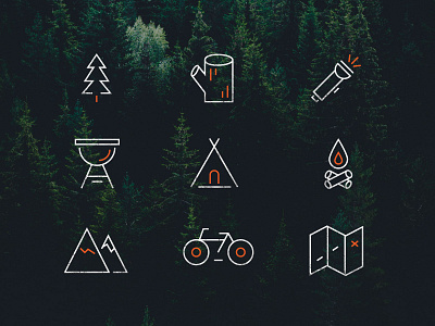 Outdoors set icons