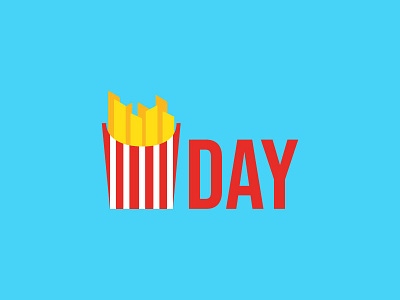 Friday adobe adobeillustrator dribbbleshot flatdesign friday fries logo logotype logotype design