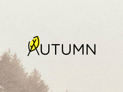 Autumn adobeilustrator autumn dribbbleshot leaf lettering logo logotypedesign minimalist design