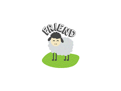 Friendship adobeillustator creative dribbbleshot friend friendship logodesign sheep vector wordmark