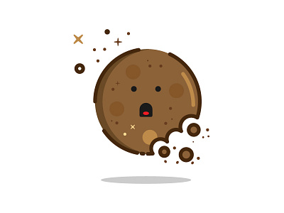 Cookie (3/30) adobe illustrator cookie dribbbleshot flatdesign icon illustration logodesigner vector