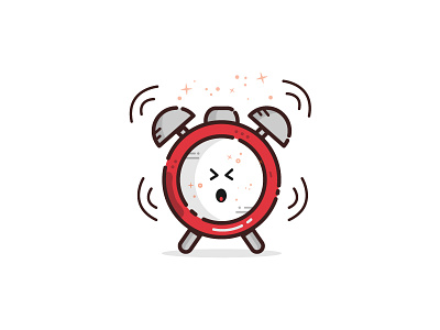 Alarm clock (9/30) adobe illustrator alarm alarm clock dribbble dribbbleshot flatdesign icon logodesigner vector