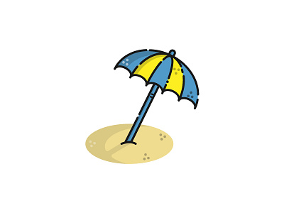 Parasol (19/30) adobe illustrator design dribbbleshot flatdesign icon illustration logodesigner parasol summer vector