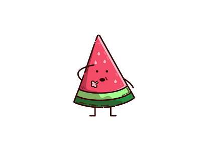 Watermelon (22/30) adobe illustrator design dribbbleshot flatdesign hot icon illustration logodesigner summer vector watermelon