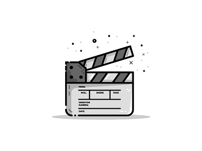 Clapperboard (23/30) adobe illustrator clapperboard dribbbleshot filmmaker flatdesign icon illustration logodesigner vector