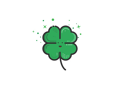 Four leaf clover (29/30) adobe illustrator clover leaf dribbbleshot flatdesign fourleafclover goodluck icon illustration logodesigner luck vector