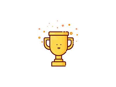 Trophy (30/30) adobe illustrator dribbbleshot flatdesign icon illustration logodesigner symbol trophy vector