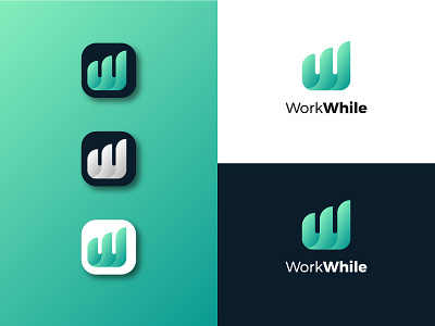 W mark adobe illustrator app brand brand identity branding dribbbleshot gradient icon letter logodesign logodesigner symbol vector