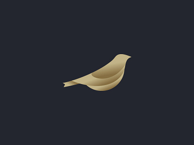 Bird adobe illustrator dribbbleshot gold gradient design icon logodesign logodesigner symbol vector