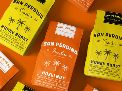 San Perdino Roasters package design typography