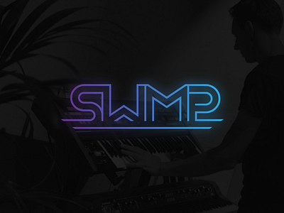 SWMP Music Producers blue gradient music neon producer production purple singleline vibrant