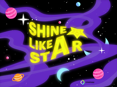 shine like a star - Glow 365 branding creatopy design gradient illustration instagram poster vector