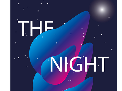 The Night Show animation design flat illustration lettering vector