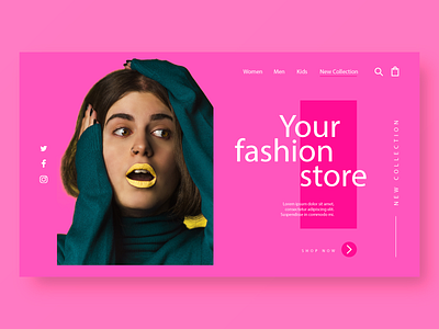 Fashion UI design fashion pink store store design store locator trending ui ux vector