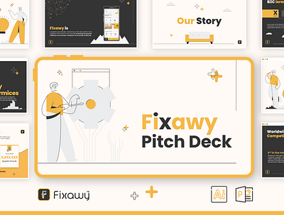 Fixawy Pitchdeck | Maintenance App Pitch branding design graphic design pitch pitch deck pitchdeck powerpoint presentation presentation design