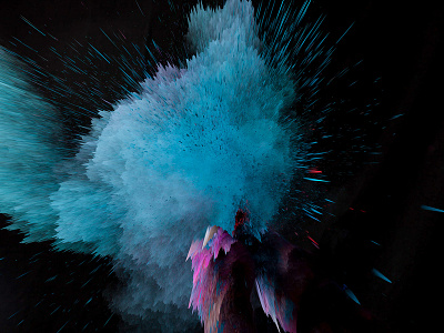 Particle Explosion | Cyan Magenta Explosion