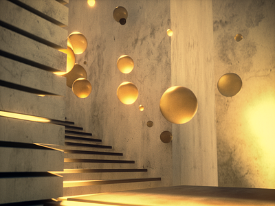 Stairs | abstract Art Cinema 4d