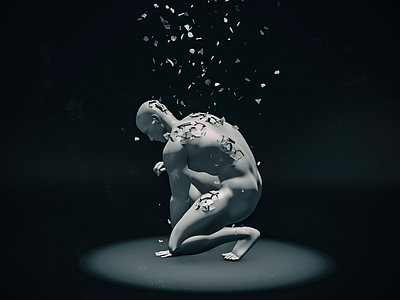 Man is Scattering! | C4D cinema 4d dailyrender fracking man scatter