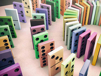 Domino | Cinema 4d 3d 3dart abstract cinema 4d domino