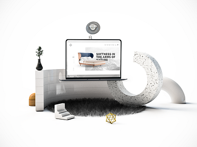 Furniture Website | 3D Art 3d 3d art 3d artist 3dart abstract art cinema 4d concept art dailyrender furniture furniture store photoshop render ui