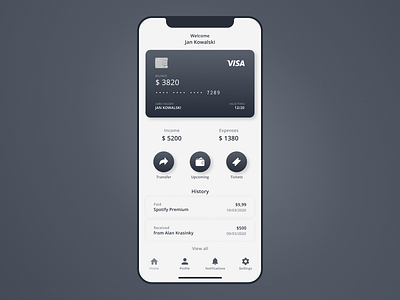 Banking App Wireframe