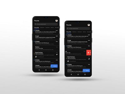 Mailbox Application Concept android app application concept dark mode dark ui email email design figma mail mailbox ui