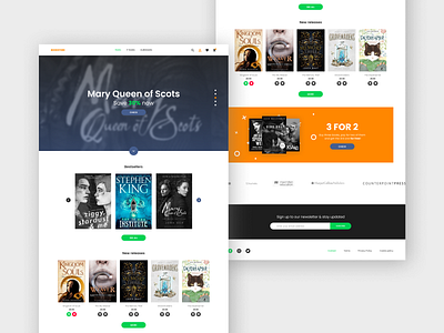 Bookstore book bookstore interface landing page minimal shop simple store ui ui ux uiux web web design webdesign