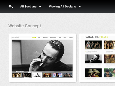 Design Signoff Project Drop Downs design menu webapp