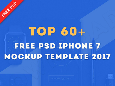 Top 60  Free Psd Iphone 7 Mockup Template 2017