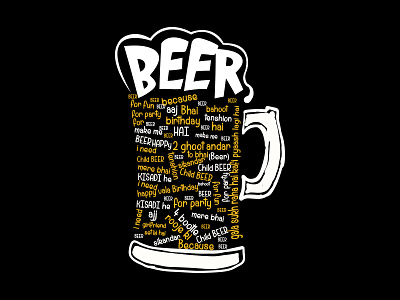 Beer Tshirt Design design illustration tshirt typography
