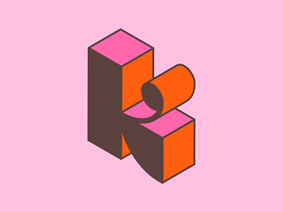 36 Days of Type / K 36daysoftype 36daysoftype11 3d challenge chunky font geometric graphic design isometric letter lettering logo orange pink retro type typeface typography vector