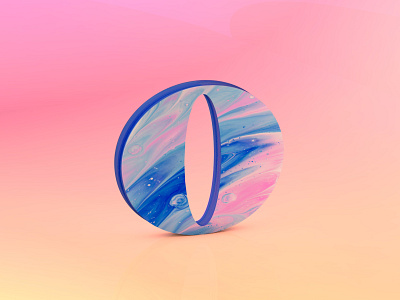 36 Days of Type / O 36daysoftype 36daysoftype15 3d blue challenge cinema4d graphic design lettering light liquid logo logotype marble orange pink render type typeface typogaphy