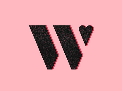 36 Days of Type / W 36daysoftype black challenge font heart lettering lettering art logo pink re sans serif sanserif texture type typography vector werock