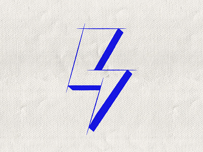 36 Days of Type / 4 36daysoftype 4 blue brush cobalt electric four graphic design icon lettering lightning bolt number number 4 paper symbol texture type typography vector