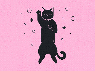 36 Days of Type / & / Cat 36daysoftype 36daysoftype07 ampersand ampersandtogether black black cat cat cats character cute illustration love pink sleep stars symbol type typography