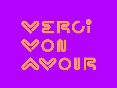 Merci Mon Amour amour card font french heart lettering lettering design letters love merci monoline pink typograhy valentines vday vector