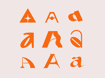 AAaaAaAAa 36dayoftype brush caps experimental exploration letter lettering logo lowercase orange practice procreate procreate app shape type typography uppercase werock