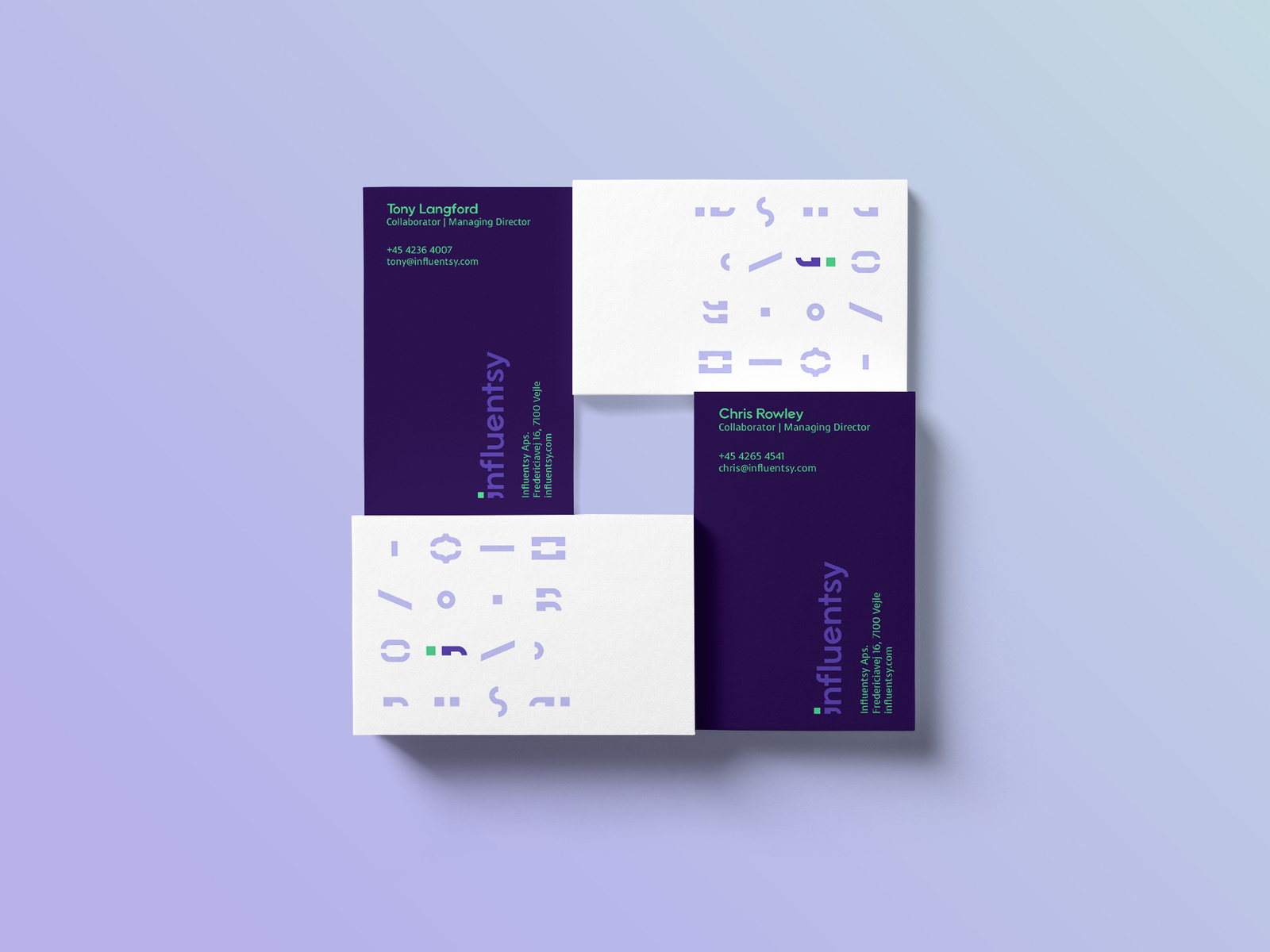 Influentsy Business Cards by WeRock Studio on Dribbble