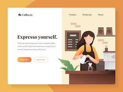 Exploration - Coffee Shop Landing Page