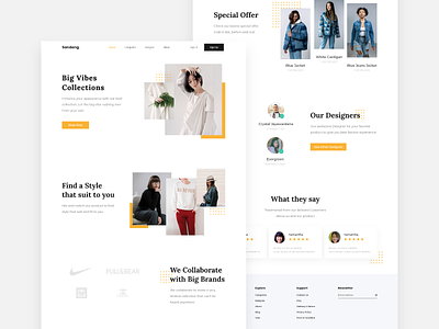 Fashion Online Store brand clean design desktop fashion homepage homepage design landing page ui ux web webdesign website yellow