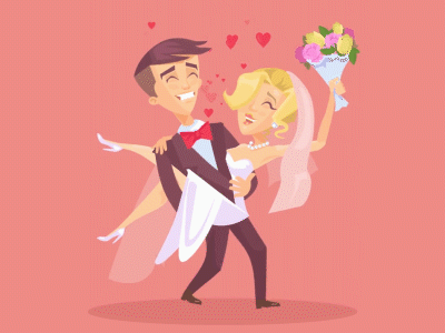 Just Wedding 2d animation after effects animation animator illustration info graphic motion graphic video انفو جرافيك انيميشن فيديو موشن جرافيك