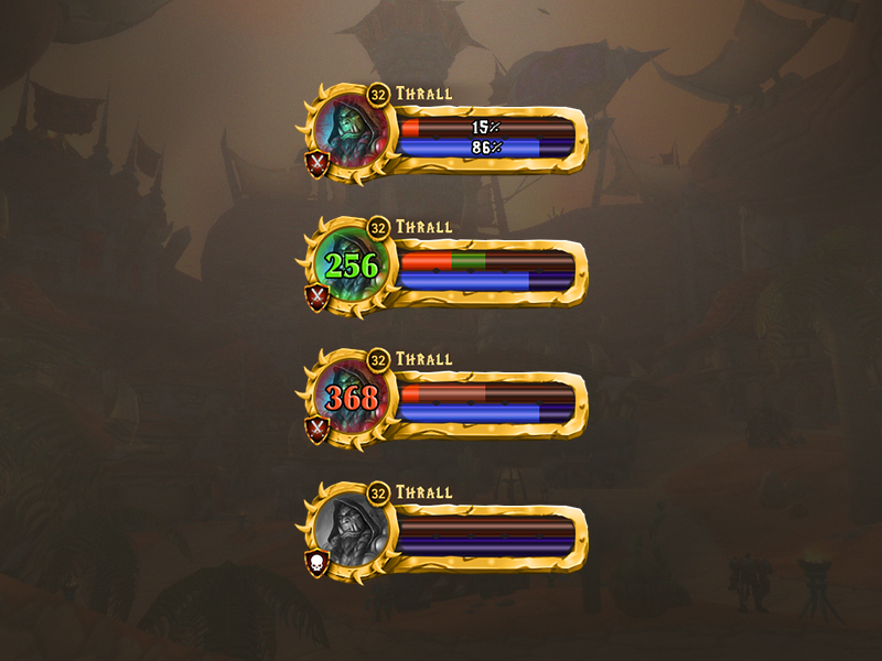 WoW Unit Frames by Marko Naumovic on Dribbble